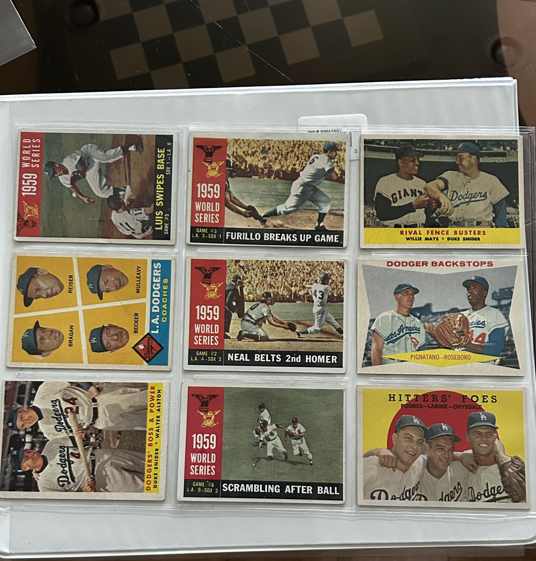 LA Dodgers vintage baseball cards