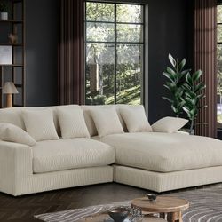 Beige Sectional Sofa 