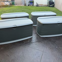 Rubbermaid outdoor storage box $60 each or all 4 $200