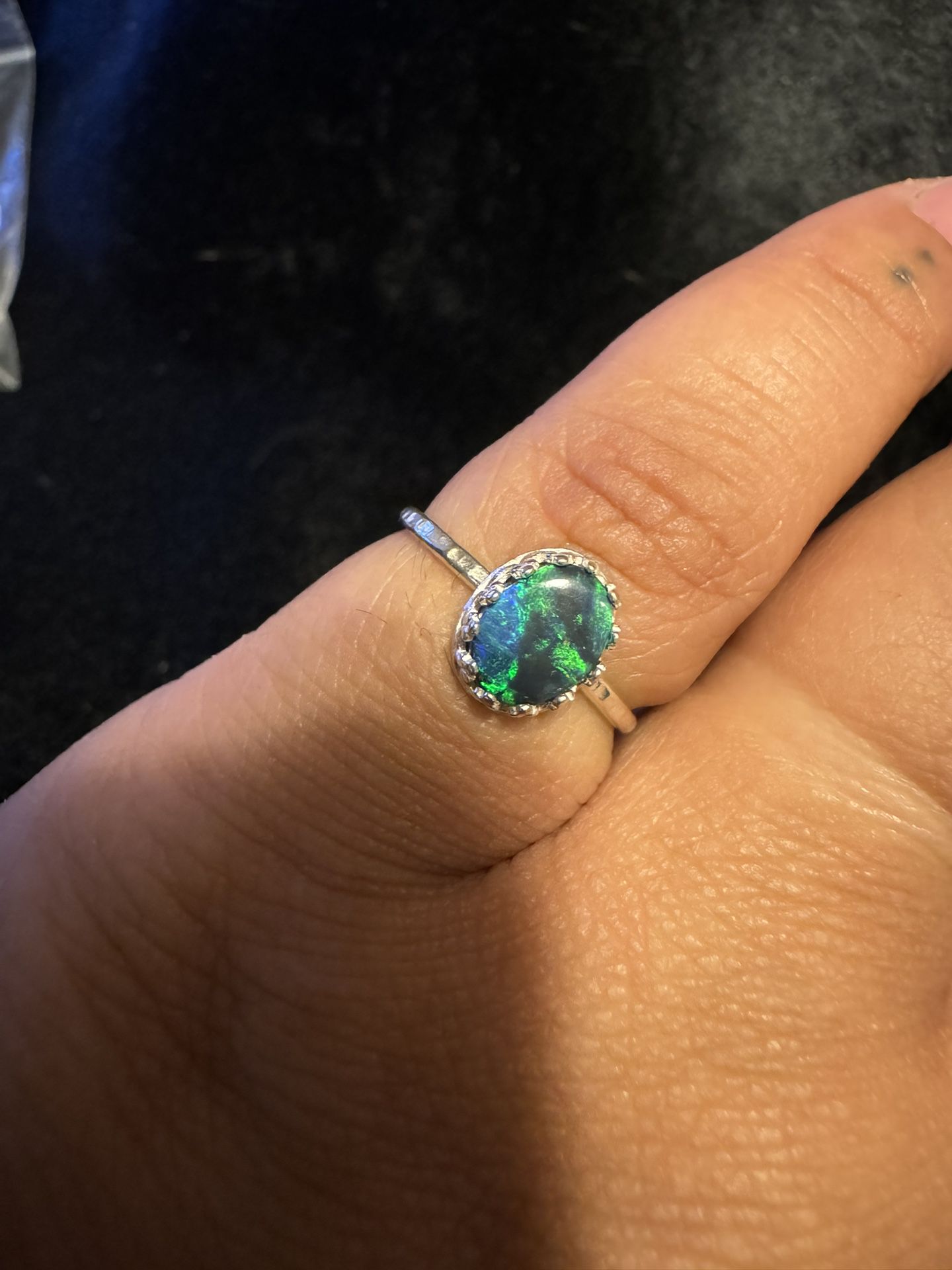 Genuine Australian Opal Ring