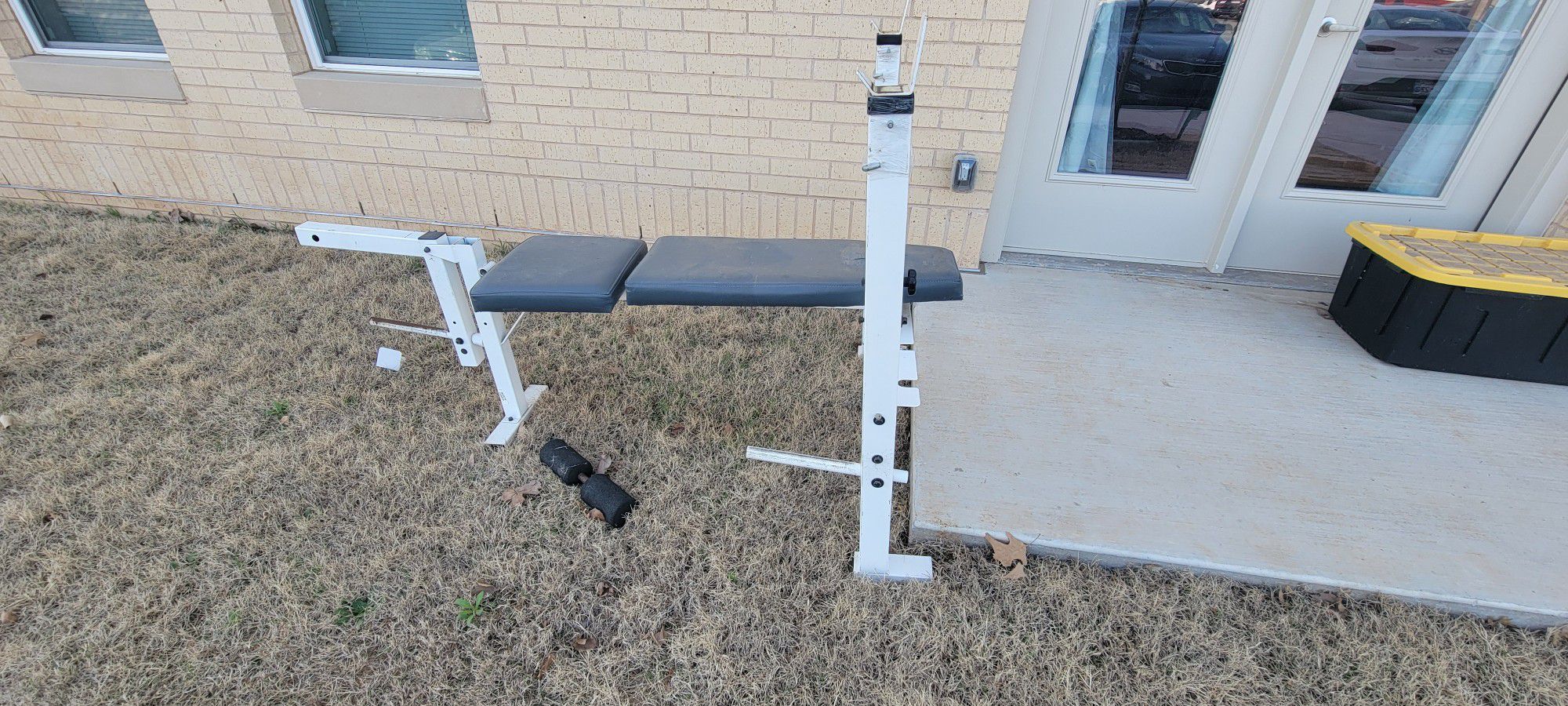 Weight Lifting Bench And Plates