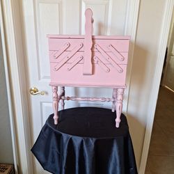Vintage Sewing Cabinet Cutest Ever! Pink Shabby Chic