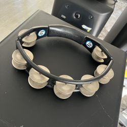 LP Cyclops Steel Jingle Tambourine, Black, Hand Held LP150 