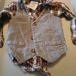 12m Dressy Shirt With Vest