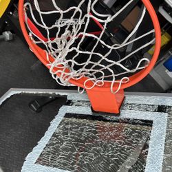 Portable Spalding Basketball Court Glass Broken