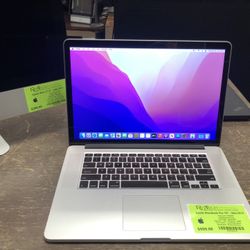 2015 Apple MacBook Pro 15.4” i7 2.50GHz Quad Core 16GB RAM 256GB SSD macOS Monterey