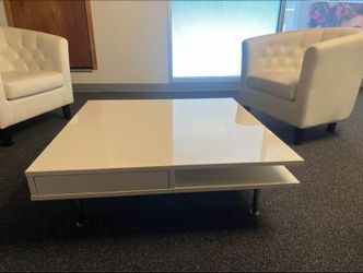 IKEA modern style - White gloss finish square coffee table