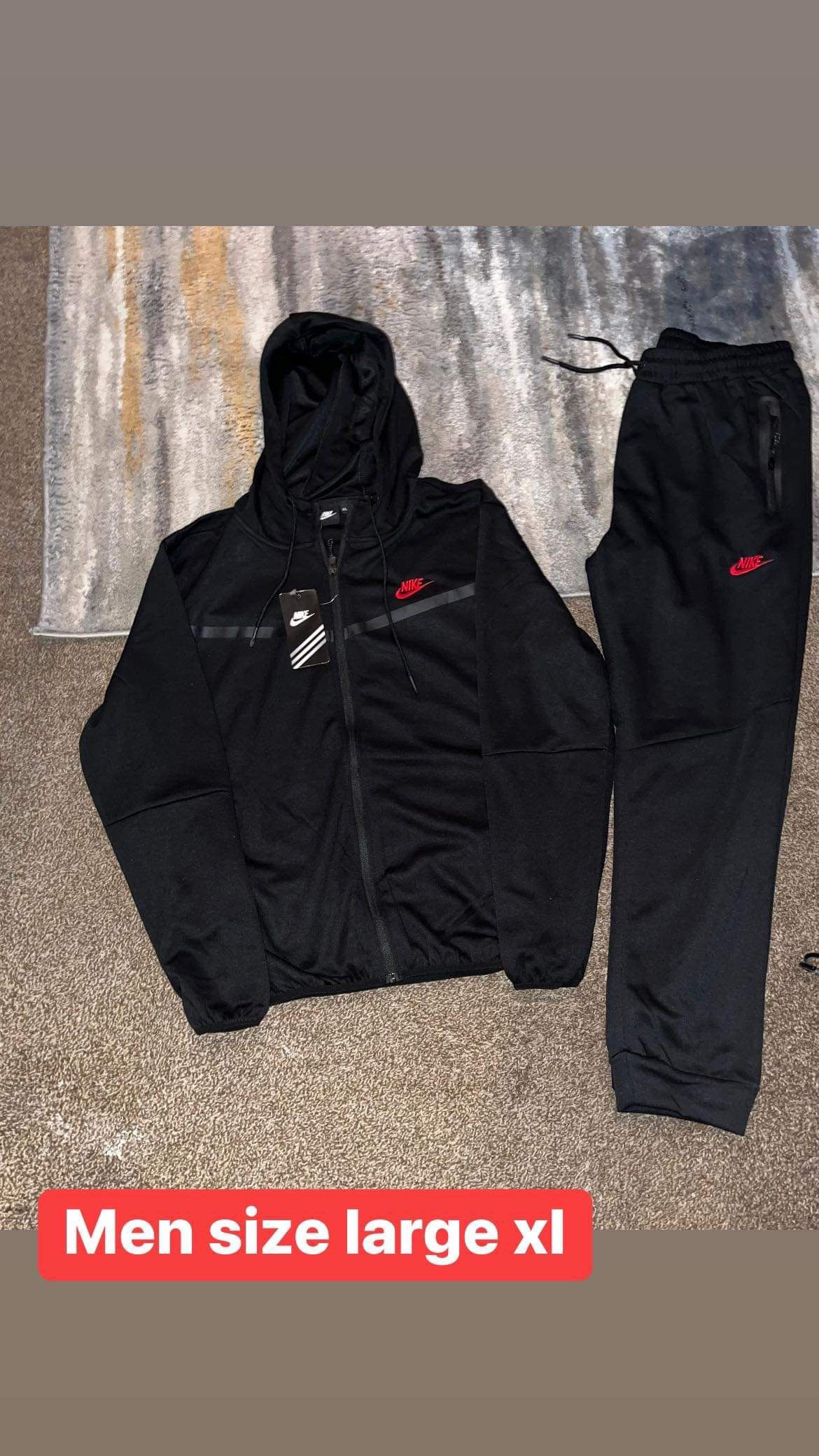 Black N Red Men Nike Size Large N Xl