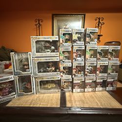 One Piece Funko Pop collection. 