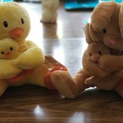 Russ Bunny And Chicken Chick With Babies Stuffed Animals Animal Plush
