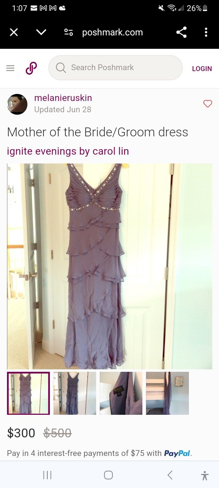 Lavander Ignite Evening Gown By Carol Lin