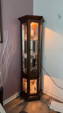Curio Cabinet with glass doors….