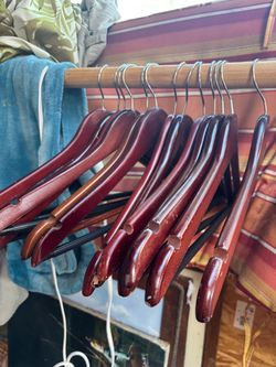 13 Wooden Clothes Hangers Set
