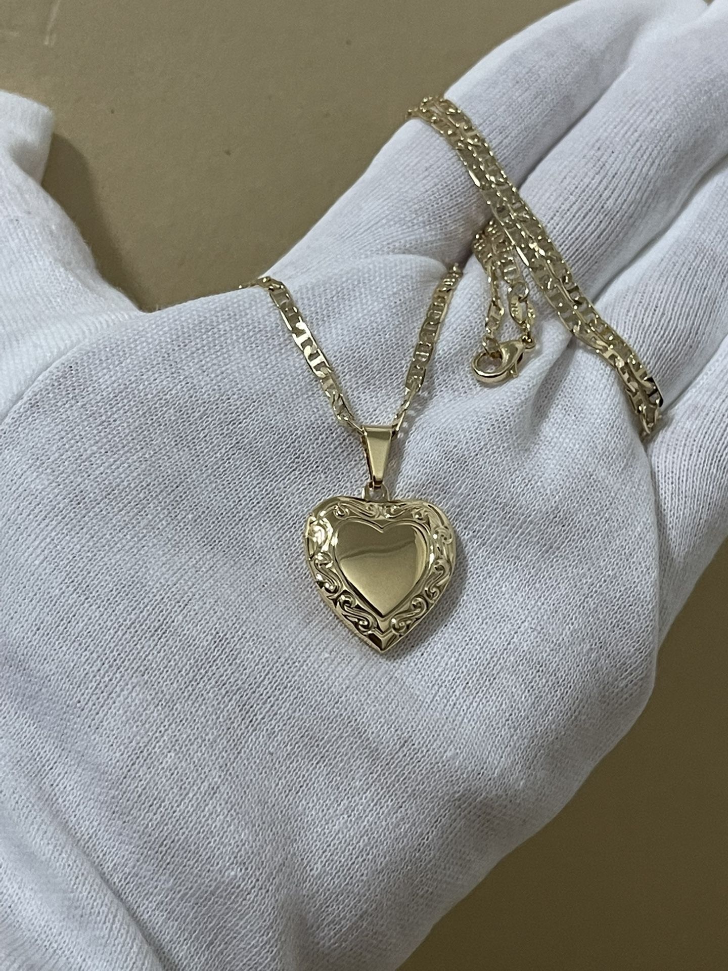 Heart Pocket Locket Necklace / Pendant 