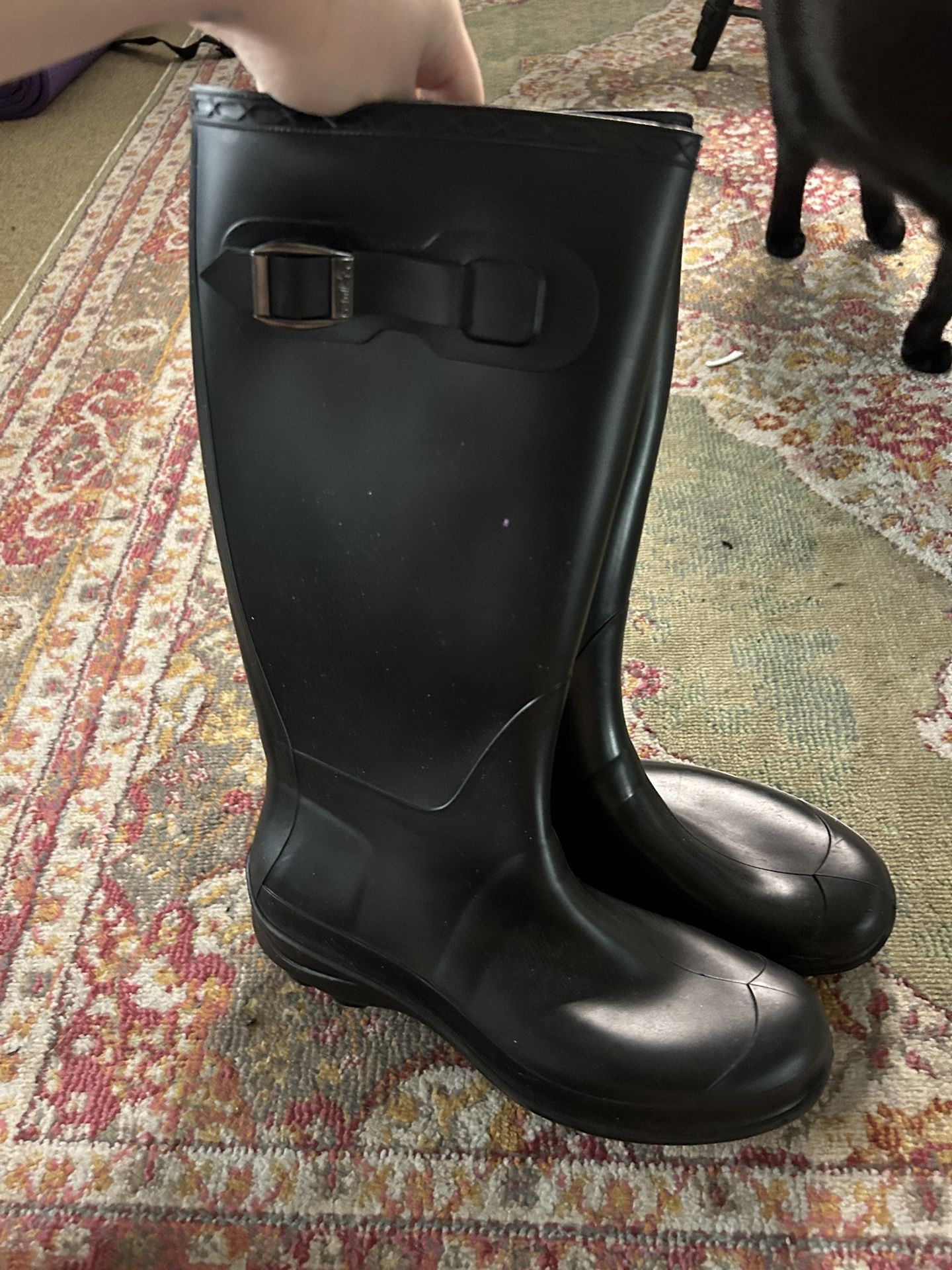 cheap black rain boots
