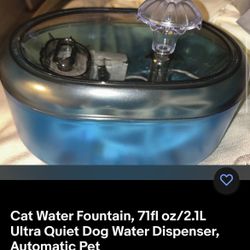 Cat Water Fountain, 71fl oz/2.1L Ultra Quiet Dog Water Dispenser, Automatic Pet