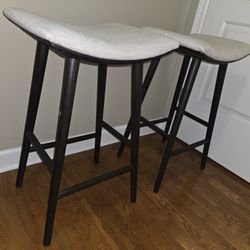 Set of 2 Four Hands Saddle Bar Stools