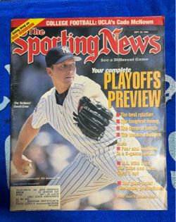 the September 28, 1998, issue of The Sporting News featuring New York Yankees pitcher David Cone