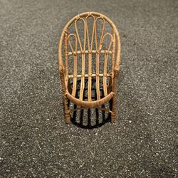 Vintage Wicker Baby Doll Chair 