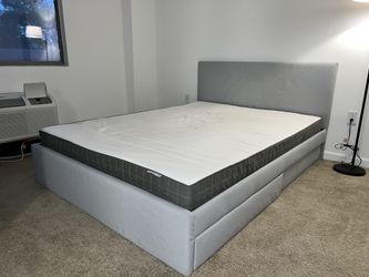 Platform Bed Frame with Storage Drawer - Queen