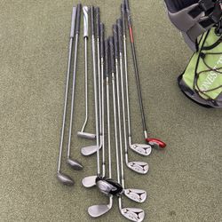 Golf Clubs Combo Callaway Taylormade Full Set with Stand Carry Bag Right Handed