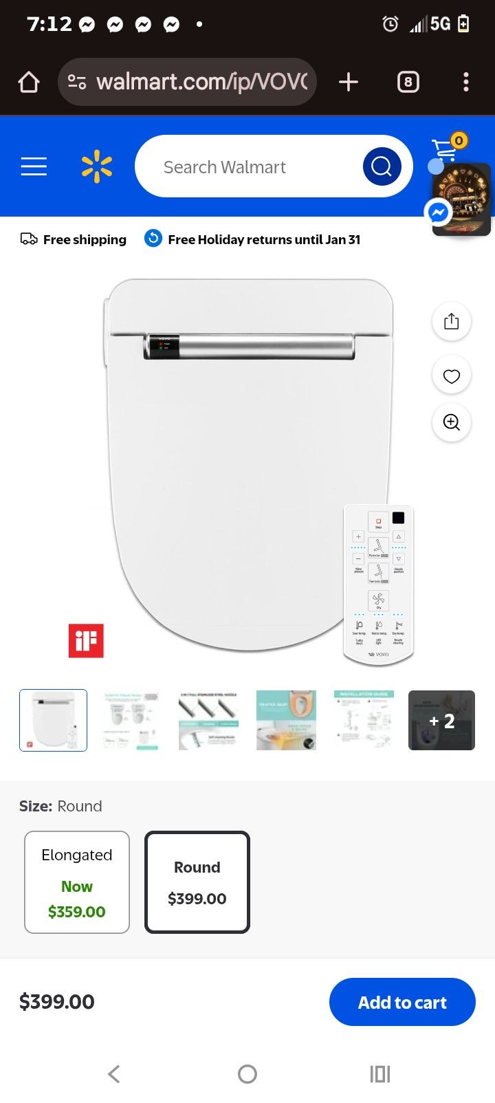 VOVO Bidet Smart Toilet Seat