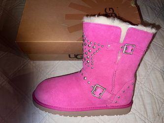 UGG ADRIANNA STARS PINK WINTER BOOTS SZ US 5 YOUTH