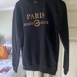 Women’s Paris Sweatshirt Black-Size Small 