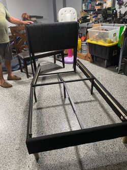 Bed frame with slats