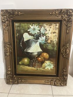 oil painting with signature