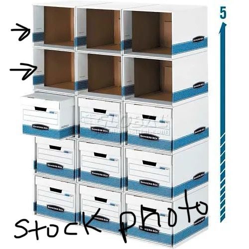 Bankers Box File Storage Cubes - 6-count - New