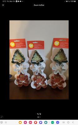 Eighteen Wilton Christmas 3 Piece Metal Cookie Cutters 
