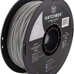 HATCHBOX (3D PLA-1KG1.75-CG6C) PLA 3D Printer Filament - Gray