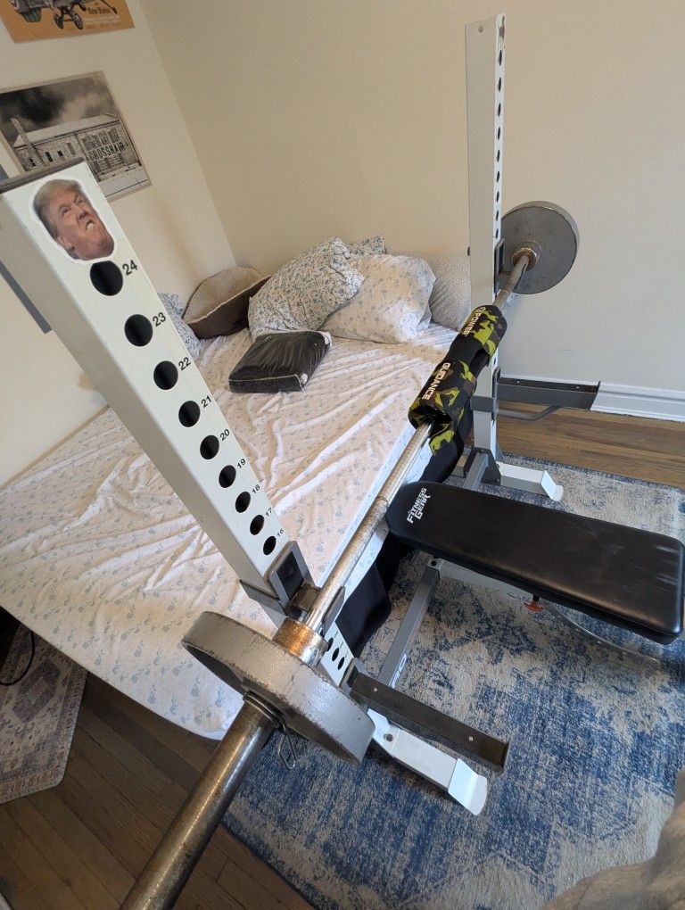 Pro OB 600 Weight Bench + Stand + Bar - $275/BEST OFFER