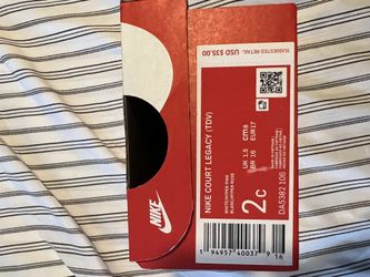 Nike Court Legacy Baby Girls Shoes Size 2, Color: White/Pink