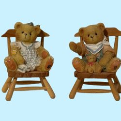 Cherished Teddies Dina & John “Bear In Mind, You’re Special” Rockers 1996 Vtg