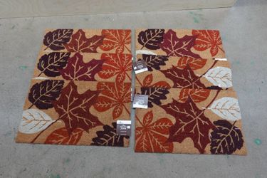 18″ x 30″ Oversized Leaves Coir Outdoor Mat