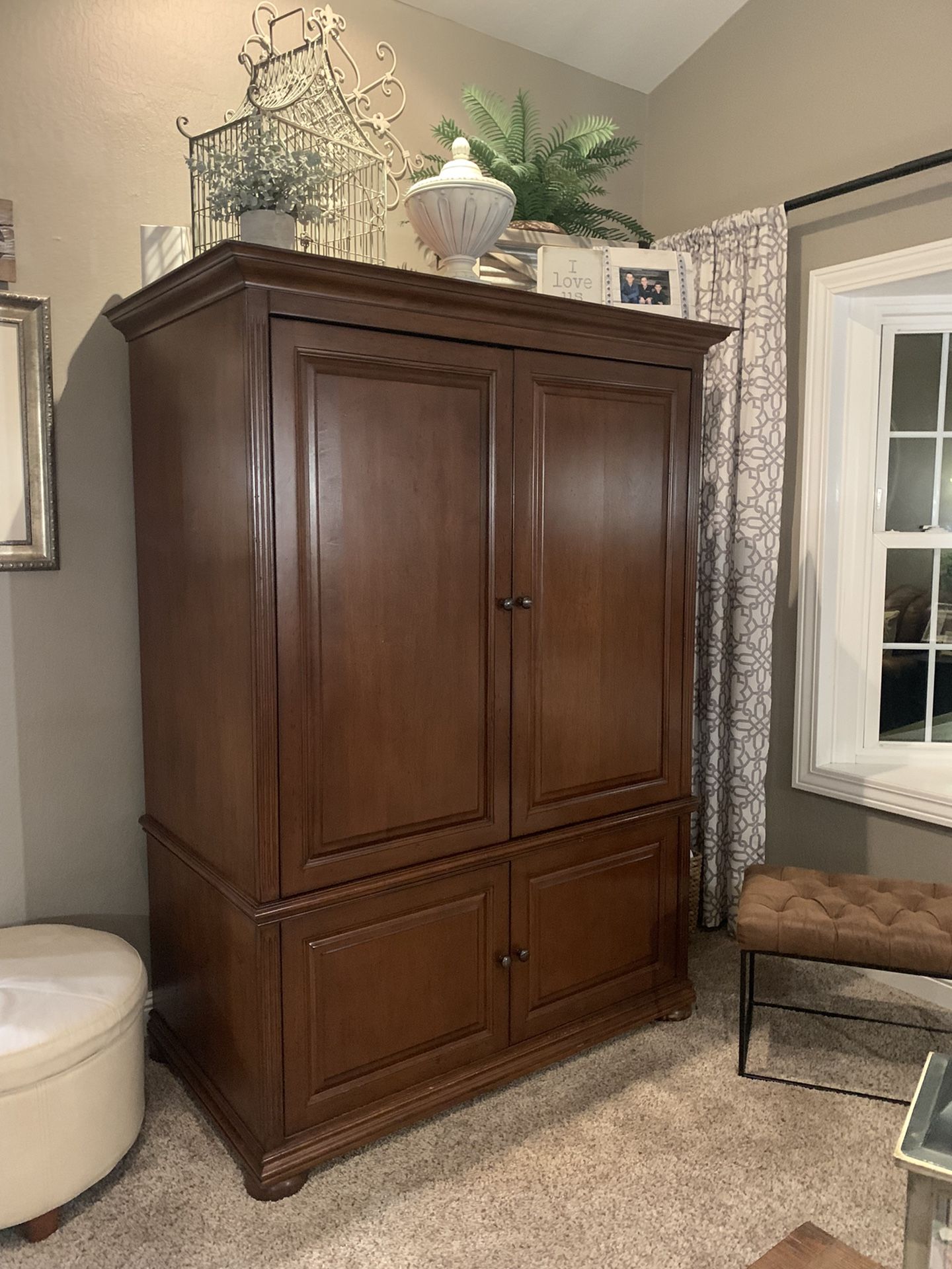 Solid Wood Media Cabinet / Gaming Center