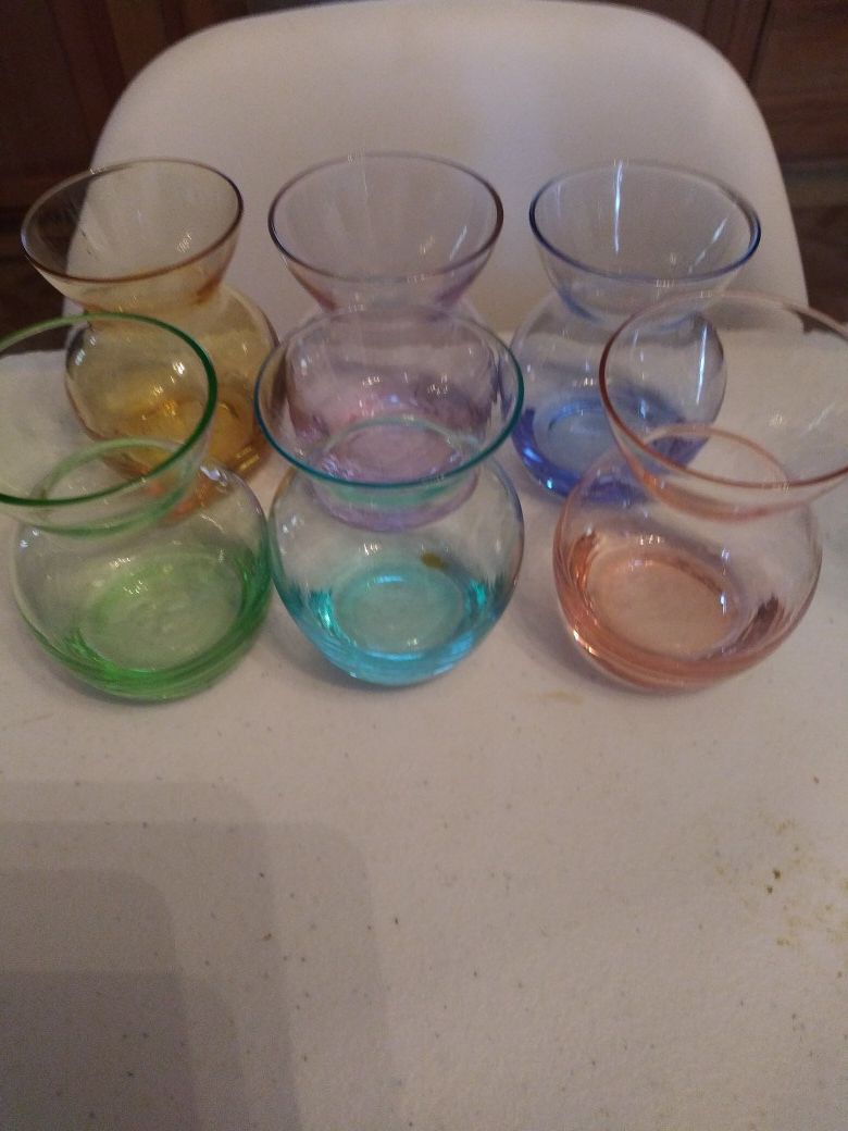 6 little colors glass