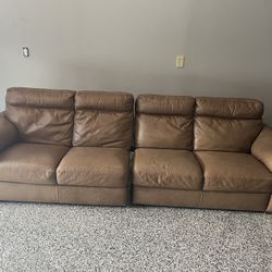 Brown Leather Couch