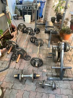 Weight’s and  exercise bike