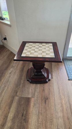 Solid wood & Real Marble Stone Table