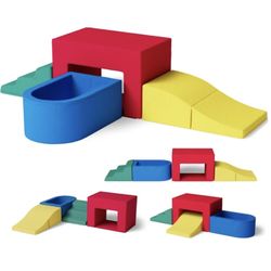 NEW 4 Piece Velvet Installation-Free Toddler Climbing Toys for Indoor Use, Foam Climbing Blocks for Toddlers 1-3, Soft Play Climbing Set, Easy to Clea