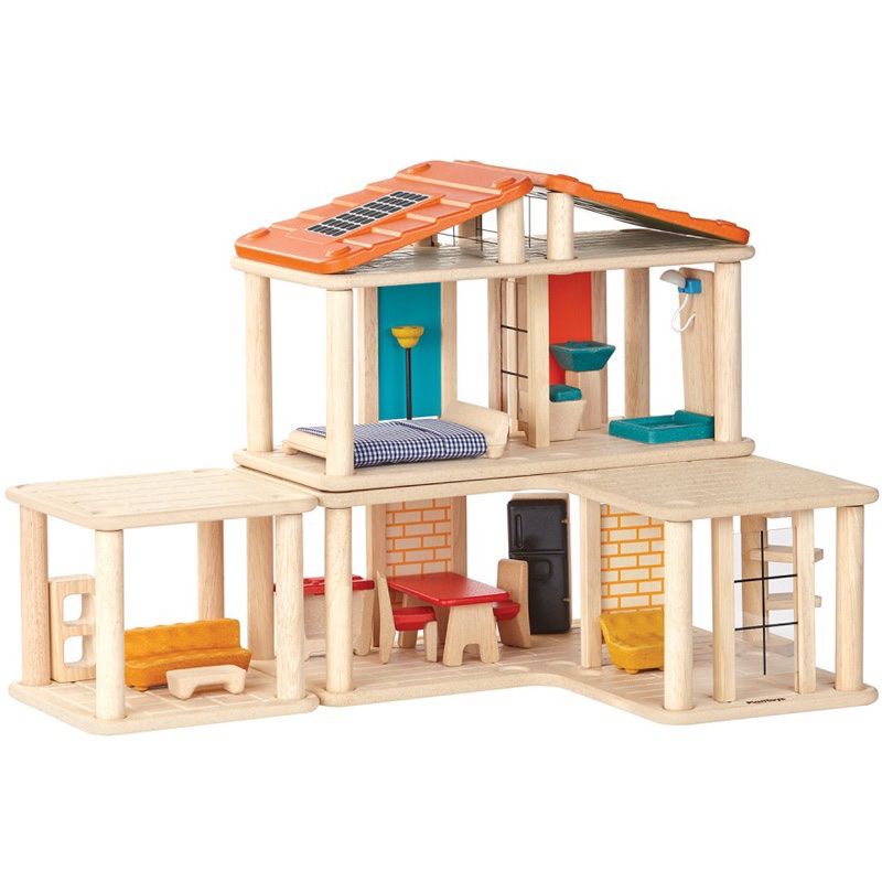 New Plan Toys Wooden Creative Play House Doll House For Toddlers & Kids