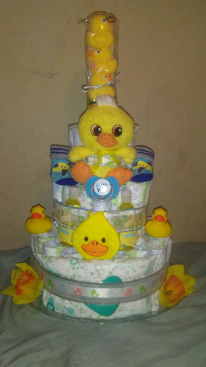 Duck diaper cake