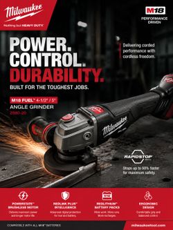 M18 FUEL 18V Lithium-Ion Brushless Cordless 4-1/2 in./5 in. Grinder with Variable Speed & Paddle Switch (Tool-Only