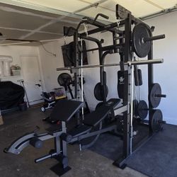 Smith Machine 2001 | Multi-Use Adj Bench | Gym Equipment | Fitness | Squat Rack | Excercise |🔴WEIGHTS AND BARBELL SOLD SEPARATELY 🔴 FREE DELIVERY 🚚
