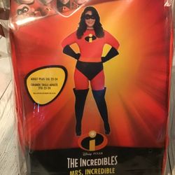 Disney The Incredibles Mrs. Increidble Adult Costume Size 3xl (22-24) -NEW