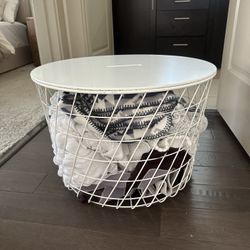 White Storage Basket 