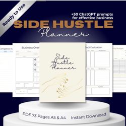SIDE HUSTLE Ultimate Planner Bundle with ChatGPT Help
